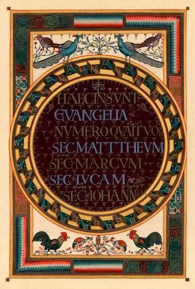 Navn på de fire evangelistene, ca 800 e.Kr av Unbekannt