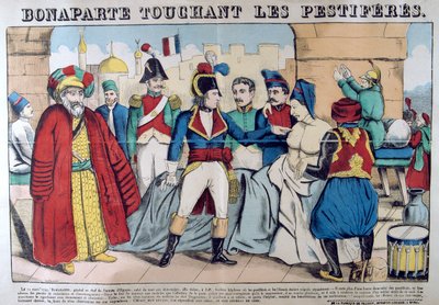 Napoleon Bonaparte besøker pesten i Jaffa, 11. mars 1799, 1800-tallet av Unbekannt