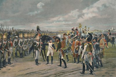 Napoleon dekorerer den russiske grenaderen i Tilsitt, 1807, 1896 av Unbekannt
