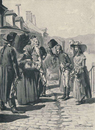 Napoleon på vei til Korsika med sin søster Elisa, 1894, 1896 av Unbekannt