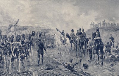 Napoleon og den gamle garde før Waterloo, 1815, 1896 av Unbekannt