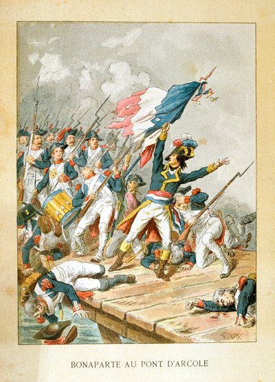Napoleon ved Arcola-broen, 15. november 1796 av Unbekannt
