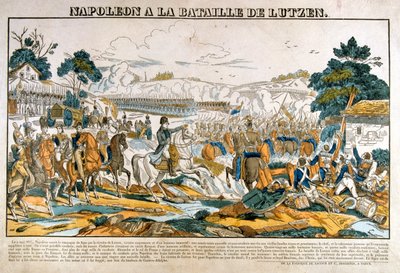 Napoleon i slaget ved Lutzen 2. mai 1813 av Unbekannt