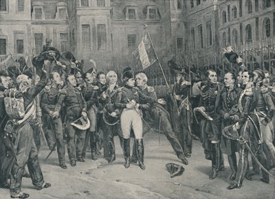 Napoleons farvel til den keiserlige garde i Fontainebleau, 20. april 1814, 1896 av Unbekannt