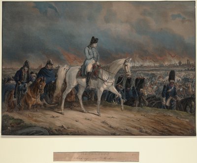 Napoleons retrett fra Moskva, 1847 av Unbekannt