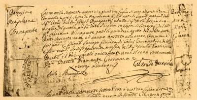 Napoleons fødselsattest, 19. juli 1782, 1921. av Unbekannt