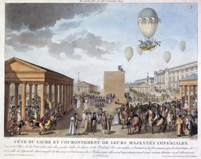 Napoleons kroningsfeiring, 3. desember 1804 av Unbekannt