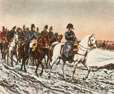 Napoleons trekker seg tilbake til Berezina, 1812, 1936. av Unbekannt