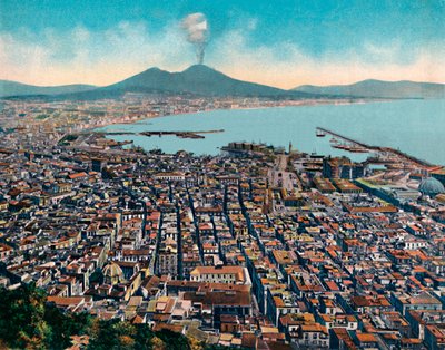 Napoli - Panorama fra San Martino, utsikt fra San Martino, c1900. av Unbekannt