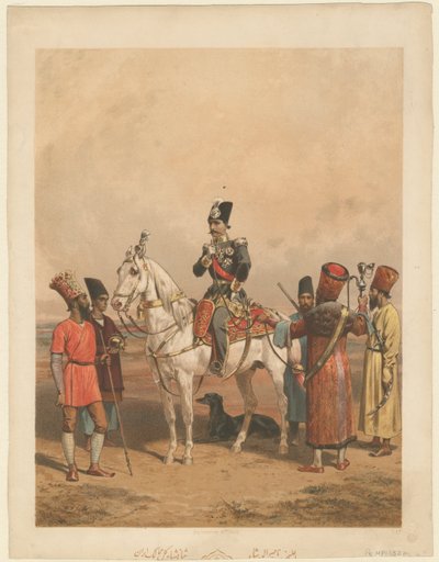 Nasser al-Din Shah Qajar 1831–1896, keiser av Persia, s. 1850 av Unbekannt