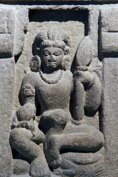 Nasjonalmuseet i India, Delhi. Karttikeya. Gupta, 6. århundre e.Kr., Varanasi (Uttar Pradesh). Stein. Detalj. India. av Unbekannt