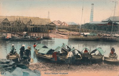 Innfødt Sampan Singapore, c1910 av Unbekannt