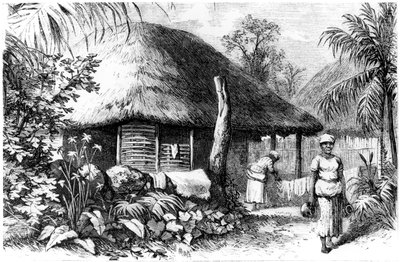 Innfødt bolig, Santo Domingo, 1873 av Unbekannt
