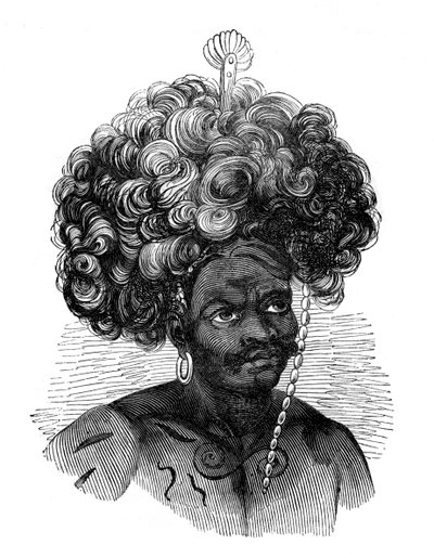 Innfødt av Papua-øyene, 1848 av Unbekannt
