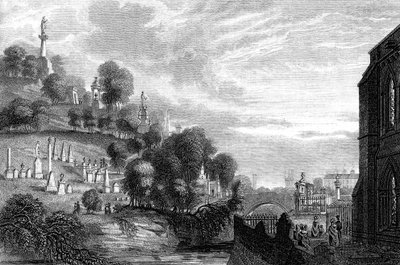 Necropolis kirkegård i Glasgow, 1888 av Unbekannt
