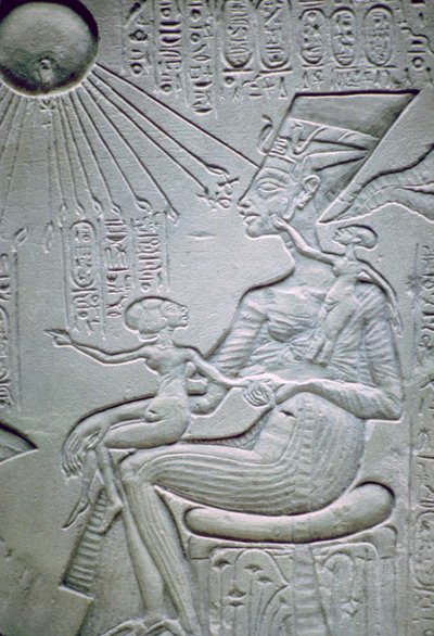 Nefertiti og to av døtrene hennes av Unbekannt