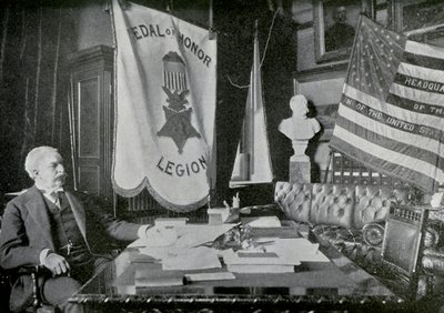Nelson A Miles, US Army-general, ved hans hovedkvarter, 1898 av Unbekannt