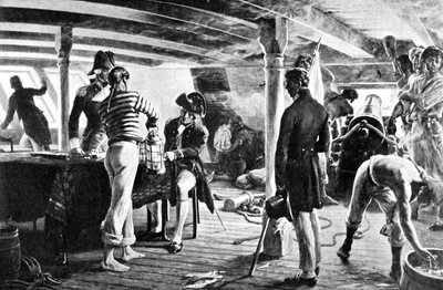 Nelson beseglet sitt historiske budskap i København, 1801 av Unbekannt