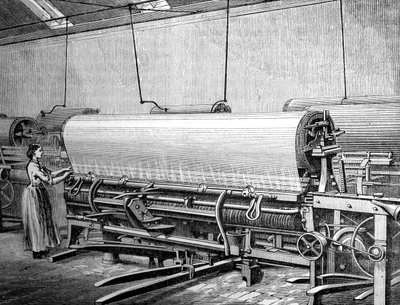 Nettvevstol i Stuarts-fabrikken, c1880 av Unbekannt