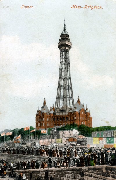 New Brighton Tower, Wallasey, Cheshire, ca. 1898-1921 von Unbekannt