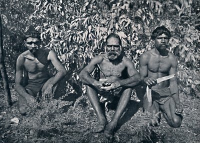 New South Wales Aborigines - King Billy and his A.D.C.s, c1900. av Unbekannt