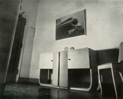 Penthouse von Raymond Loewy in New York, von ihm selbst entworfen - Eingangshalle, 1937 von Unbekannt
