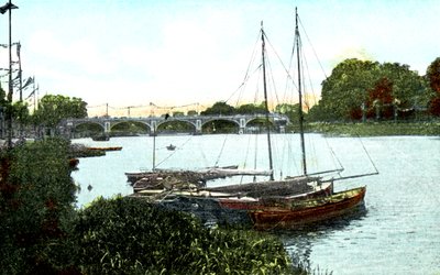 Ny lås og bro, Richmond, London, 1900-tallet av Unbekannt