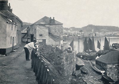 Newlyn - Utsikt over landsbyen og havnen, 1895 av Unbekannt