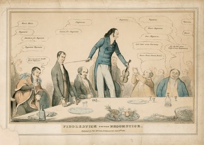 Niccolo Paganini - karikatur av Unbekannt
