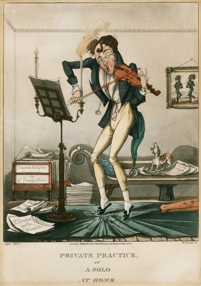 Niccolo Paganini - karikatur av Unbekannt