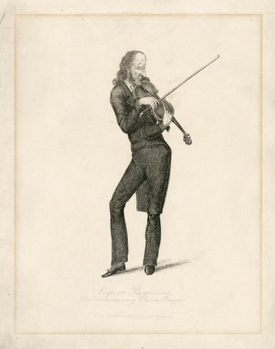 Niccolo Paganini - portrett av Unbekannt