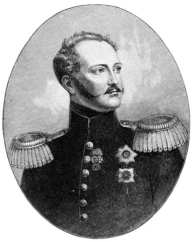 Nicholas I 1796-1855, tsar av Russland i militæruniform av Unbekannt