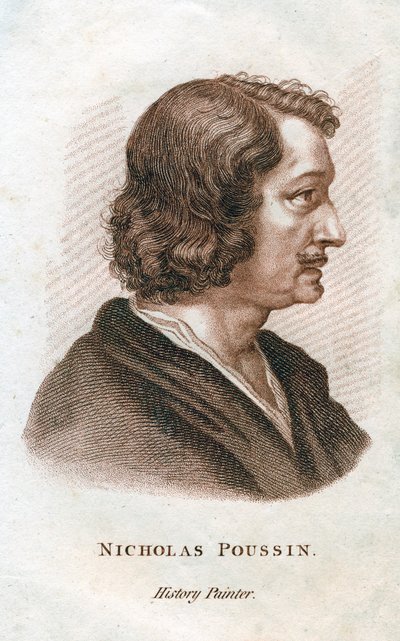 Nicolas Poussin , fransk klassisk maler, 1800-tallet av Unbekannt