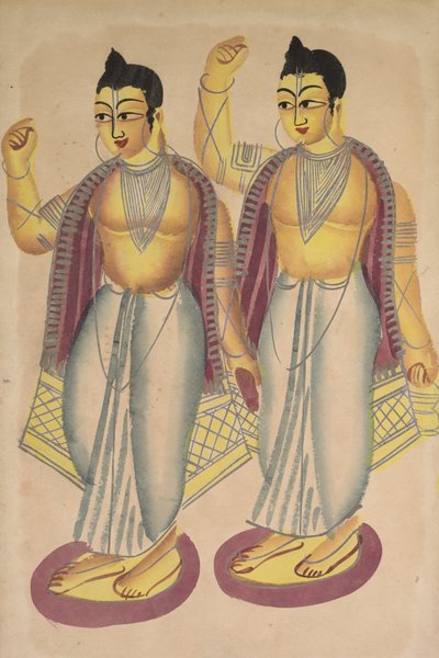 Nitai og Gaur, 1800-tallet. av Unbekannt