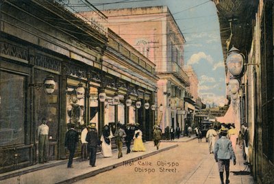 nr. 61. Bishop Street. Bishop Street, Havana, Cuba, c1910 av Unbekannt