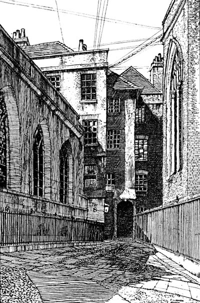 nr. 8, Cliffords Inn og Hall på venstre side, 1903 av Unbekannt