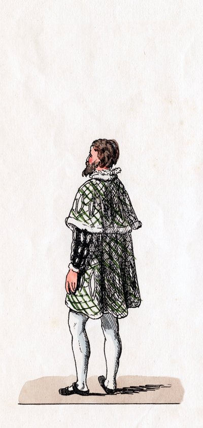 Adelsmann, kostymedesign for Shakespeares skuespill, Henry VIII, 1800-tallet av Unbekannt