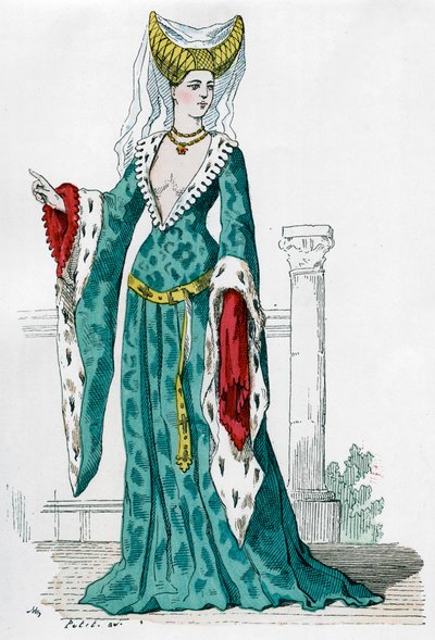 Adelskvinne fra Charles VI av Frankrikes tid, 1380 1882-1884 av Unbekannt