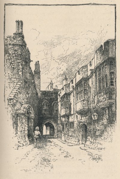 Northern Gate and Library, fra King Johns Tower, 1895 av Unbekannt