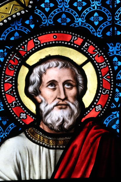 Notre-Dame Saint-Lazare kollegiale kirke, glassmalerier, Saint Peter, Avallon, Frankrike av Unbekannt