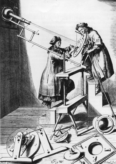 Observerer en solformørkelse, 1673 av Unbekannt
