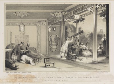 Observerer en formørkelse i Kina, ca 1836 av Unbekannt