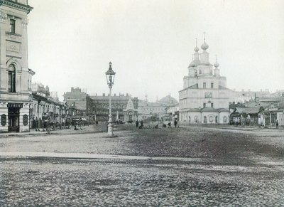 Okhotny Ryad Hunting Row, Moskva, Russland 1880-tallet av Unbekannt