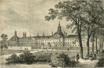 Old Bethlehem Hospital, Moorfields ca 1750, c1872. av Unbekannt