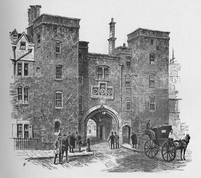 Old Gateway, Lincolns Inn, 1890 av Unbekannt