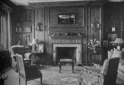 Gammelt georgisk panel på Miss Morgans kontor, huset til Miss Anne Morgan, New York City, 1924 av Unbekannt