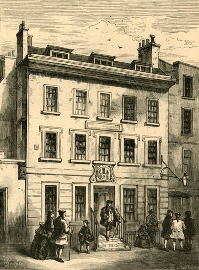 Gammelt hus står fortsatt i Bolt Court, 1897. av Unbekannt