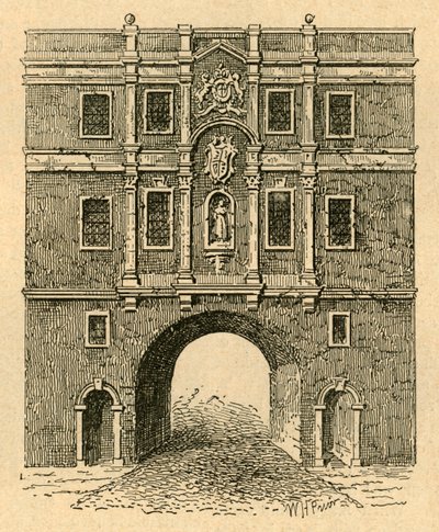 Old Lud Gate, fra et trykk utgitt rundt 1750, 1897. av Unbekannt