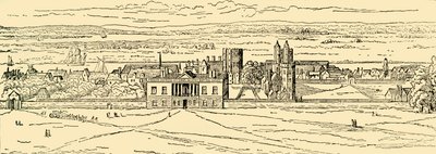 Gammel utsikt over Greenwich Palace. Etter Hollar., c1878. av Unbekannt