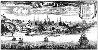 Gammel utsikt over Quebec, 1730 c1880 av Unbekannt
